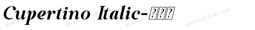 Cupertino Italic字体转换